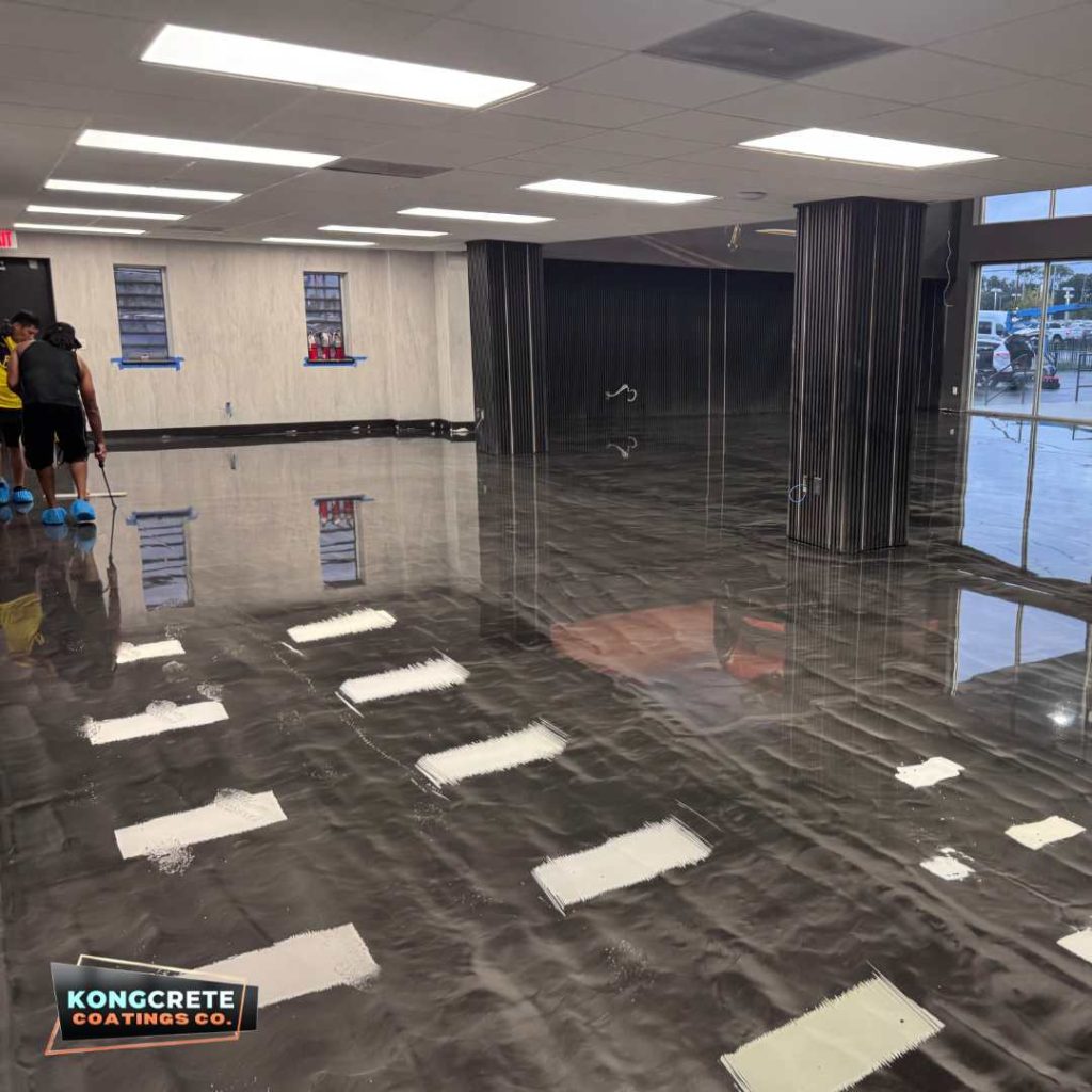 Car Dealership Metallic Epoxy Floor Kongcrete Coatings Co (10)
