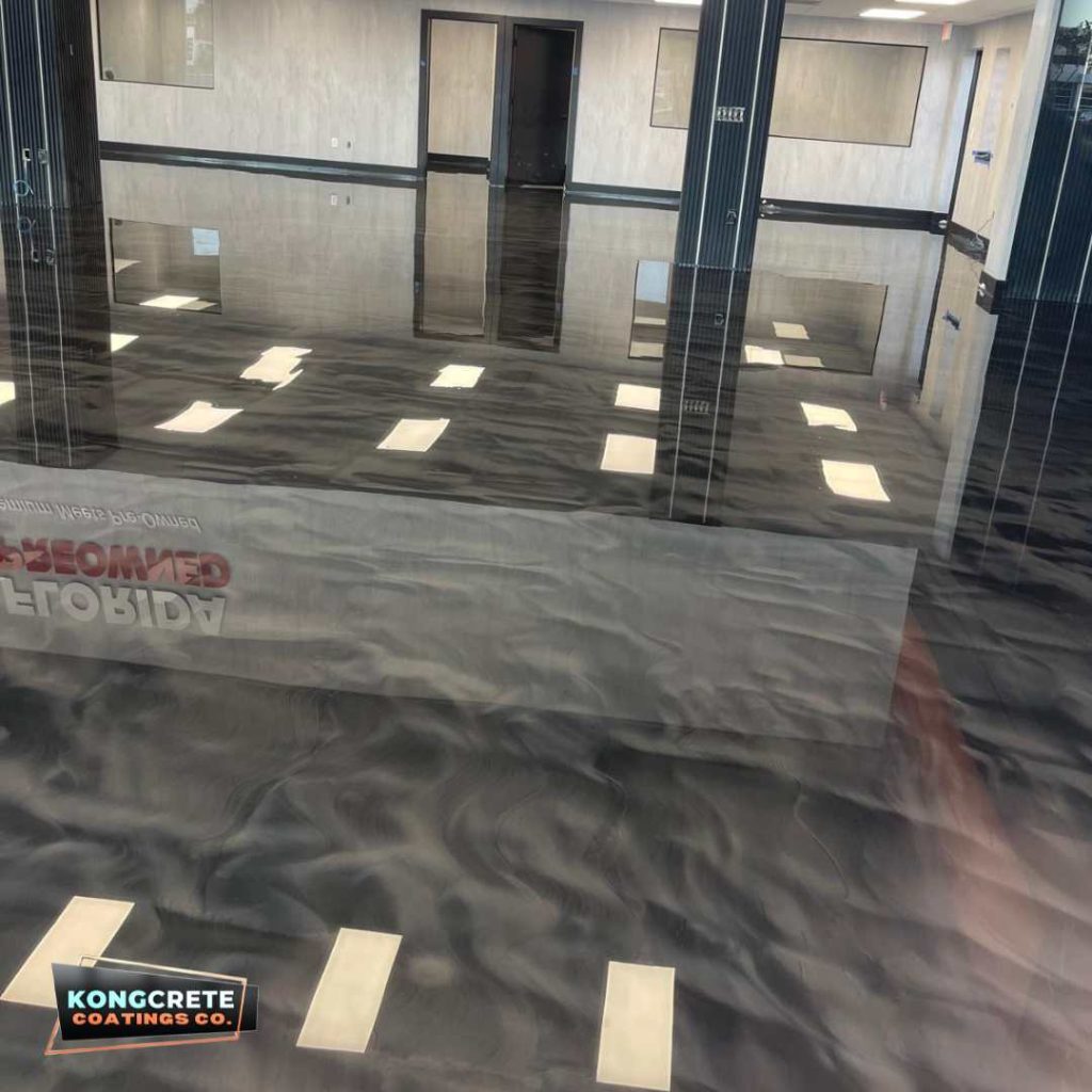 Car Dealership Metallic Epoxy Floor Kongcrete Coatings Co (14)