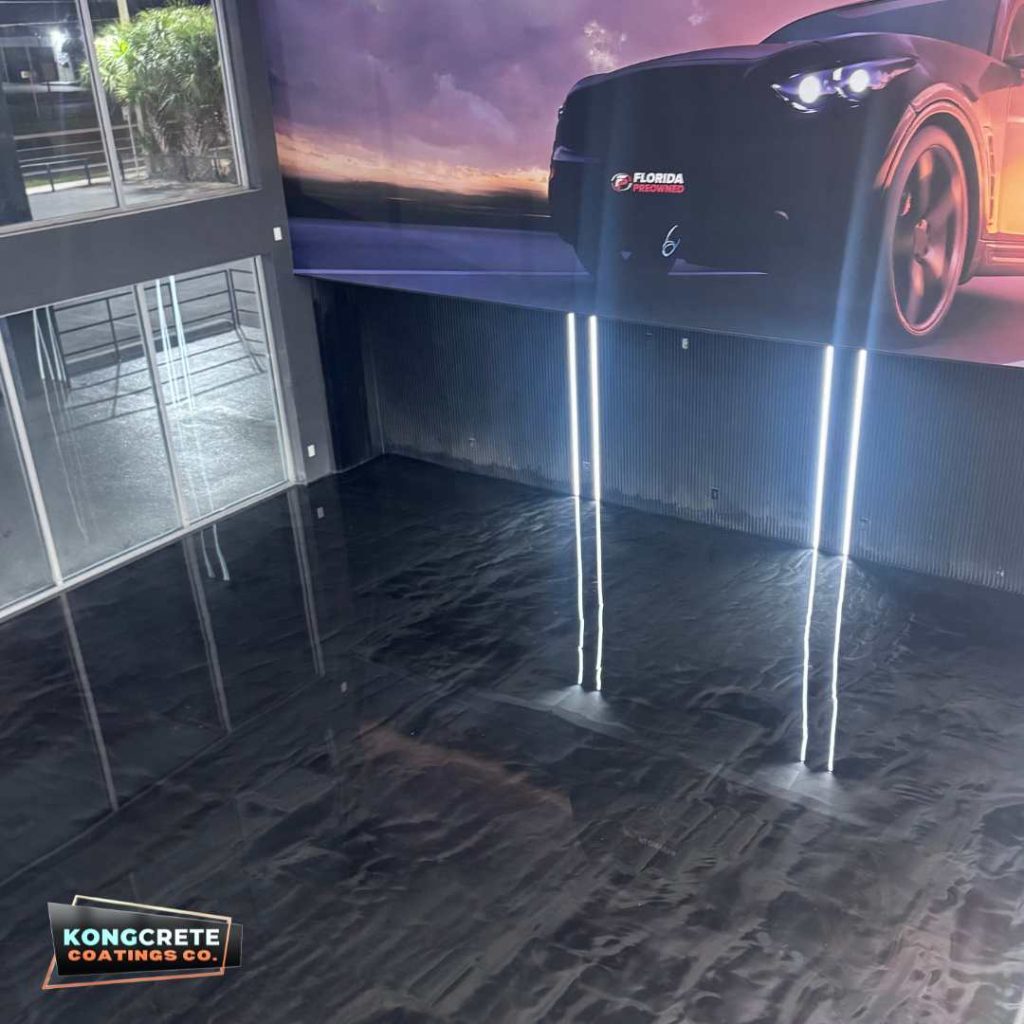 Car Dealership Metallic Epoxy Floor Kongcrete Coatings Co (3)